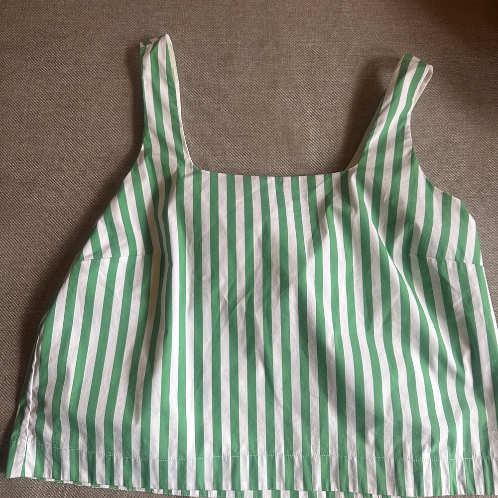 AYR Mint and White Striped Tank Top